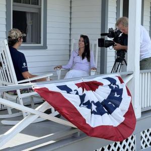 Burnt Island recently hosted a reporting team from Boston’s ABC TV affiliate that is doing a story on the Boothbay Harbor region. Courtesy photo