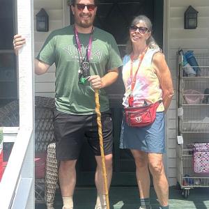 Harry and Mary on the front porch of Camp K’s Caring Center. Courtesy of Emily LeGree