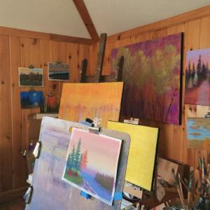 June’s last work, still on the easel