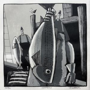 Limited edition print: David Witbeck's "Lumpers" at Kerr + Jones Gallery of East Boothbay. Courtesy of the venue