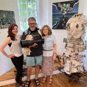 Panel members, from left: Emily Sabino, Jonathan Lavan, and Kay Tobler Liss will present their views about nature as their muse at the Maine Art Gallery on Thursday, July 16. Courtesy of the venue