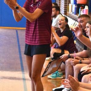 Page Brown returned to Porter Memorial Gymnaisum July 24 as the Freeport varsity girls' basketball coach. BILL PEARSON/Boothbay Register