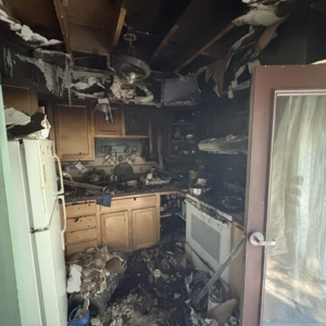 Interior of Campbell apartment fire. Mark Sullivan photo