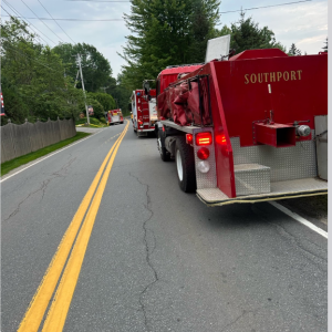 Southport tanker at the scene of the East Boothbay fire. Mark Sullivan photo 