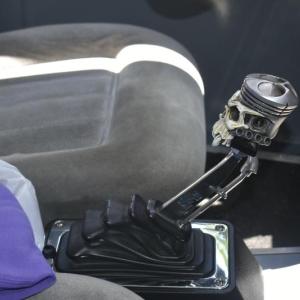 Custom console shifter made from a barbecue grill. LISA KRISTOFF/Boothbay Register in 1942 Chevy truck. LISA KRISTOFF/Boothbay Register