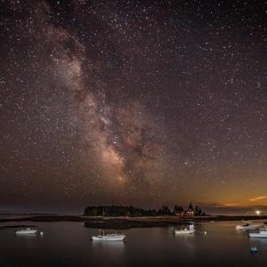 The Milky Way as shot from Cape Newagen around midnight on Friday, July 10. Mike Leonard photo