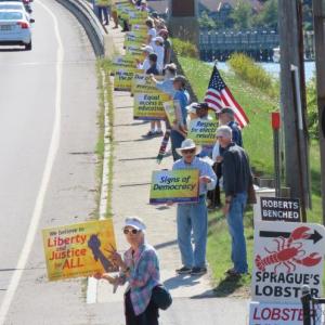 Wiscasset protest. Courtesy photo