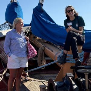 More than 100 visitors got to hop aboard and talk to crew members.  ISABELLE CURTIS/Boothbay Register