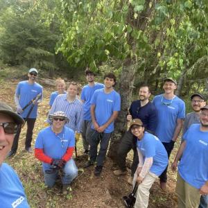  KBIL Board member, Wayne Bell with his IDEXX team of volunteers. Courtesy photo