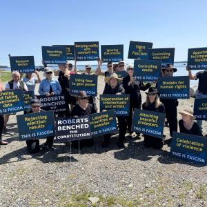 Lincolnville Beach protest. Courtesy photo