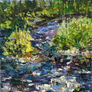 Linda Rowell Kelly - "Head Tide Dam, Alna" - oil on canvas. Courtesy of the venue