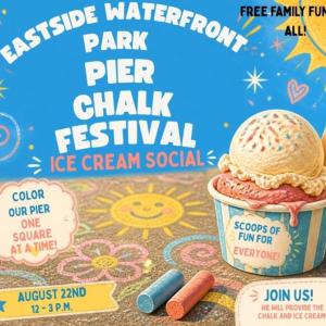 Families are invited to the Eastside Waterfront Park in Boothbay Harbor on Saturday, Aug. 22 from noon to 3 p.m. for chalk drawing and ice cream. Courtesy photo