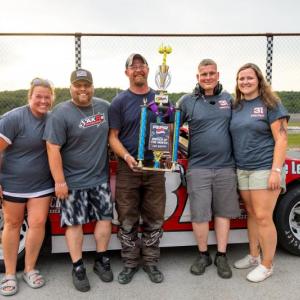 June “Driver of the Month” Chuck Wagstaff and team. Jasen Dickey photo
