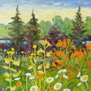 This Andrea Peters painting, "Reaching For the Sky," is among the treasures that could be yours at Kerr + Jones on Sept. 18. The auction is a benefit for the region's Community Resource Council. Courtesy of the gallery