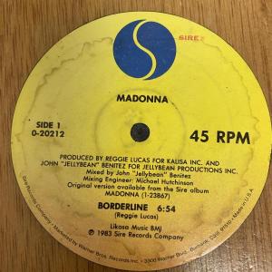 One of Jeff's hand-made coasters from an old scratched record. Courtesy of Allyson Goodwin