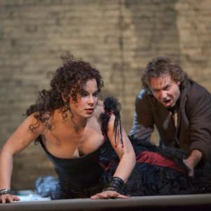 The Met Live 2010: Elīna Garanča as Carmen and tenor Roberto Alagna as Don José. Courtesy of The Met Live in HD