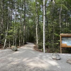 Designed to welcome visitors of all abilities, the new packed stone-dust trail at Keyes Woods Preserve offers a gently graded loop through the woods. Courtesy of Coastal Rivers