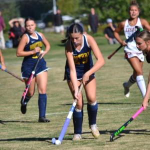Meabh Hennessey gains control of the ball. KEVIN BURNHAM/Boothbay Register