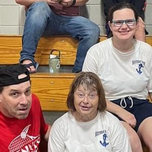 Boothbay's Ronda LeConte and Valerie Giles with Travis Paine. Courtesy  photo