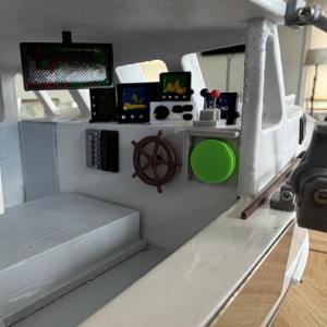 Williams focuses on small details, down to the radar-layout.  ISABELLE CURTIS/Boothbay Register