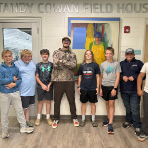 Some of the Y’s teens with Youth Programs Coordinator, Adam Taylor, on one of the first days back after school started. Courtesy of Adam Taylor