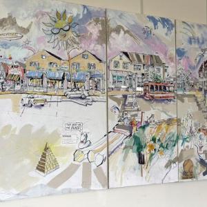 The second half of the Bob Rose mural in the Upstairs Gallery at the Opera House at Boothbay Harbor. Courtesy of the venue