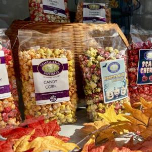Coastal Maine Popcorn rolls out its seasonal flavors. ISABELLE CURTIS/Boothbay Register