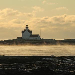 Steve Edwards'  front-page scenic, “Sea Smoke near Cuckolds Lighthouse,” in January 2026, came in second in the Weekly category. File photo