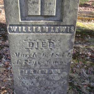 William Lewis headstone in Clam Avenue cemetery. Sara Fahnley photo