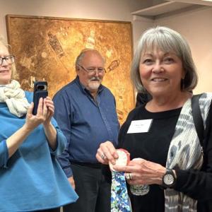 Missy Asen receives the Second Place ribbon. LISA KRISTOFF/Boothbay Register