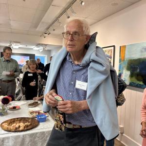 Nobleboro-based artist Winslow Meyer, Best In Show artist. LISA KRISTOFF/Boothbay Register