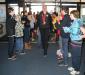Ellie Logan makes her way into Boothbay Region Elementary School where she was greeted by hundreds of students and adults. KEVIN BURNHAM/Boothbay Register