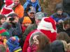Santa greets Kevin Burnham, editor of the Boothbay Register. GARY DOW/Boothbay Register