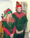 Elves (Julie Cheney, left, and Alice Yokabaskas) at the Memorial Library. GARY DOW/Boothbay Register