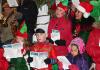 The Little Drummer Boy and elves large and small, including Chamber of Commerce Director Catherine Wygant, led the evening's singing.