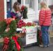 BRES Wildcat Parents Group Wreath Sale outside Janson's. GARY DOW/Boothbay Register