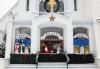Faith, peace and love are proclaimed in the nativity scene, built and designed by the late Jim Taliana, at Our Lady Queen of Peace Church in Boothbay Harbor. GARY DOW/Boothbay Register 