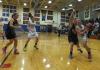 Morgan Crocker looks to drive to the basket. RYAN LEIGHTON/Boothbay Register