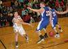 Andrew Hallinan throws a bounce pass past an Oak Hill player. KEVIN BURNHAM/Boothbay Register