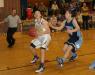 Andrew Hallinan looks to score against Dirigo's Riley Robinson. KEVIN BURNHAM/Boothbay Register