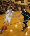 John Hepburn drives to the basket against Hall-Dale's Sam Shepherd January 5. KEVIN BURNHAM/Boothbay Register