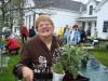 A happy plant sale buyer!