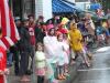 Parade watchers keep sort of dry. SUE MELLO/Boothbay Register