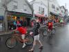  LIbrary program director Barb House with bicyclists.  SUE MELLO/Boothbay Register