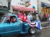 Juanita Kristoff drives a welcome home soldiers float.  SUE MELLO/Boothbay Register