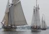  Heritage, Eastwind and  Lewis R. French enter the Harbor. SUE MELLO/Boothbay Register