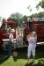 Fun on the fire engine. KEVIN BURNHAM/Boothbay Register