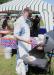 Grill master John Bertolet gets the hot dogs ready. KEVIN BURNHAM/Boothbay Register