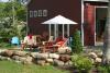 market umbrellas, Adirondack chairs, outdoor wood furniture, western red cedar, stainless steel fasteners, chaise lounge, bistro chairs and tables, outdoor furniture, lawn furniture, Rockport, Maine, gliders, rockers, custom outdoor furniture