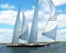 Scheherazade halfway through Sunday’s final race. GARY DOW/Boothbay Register